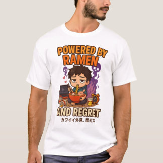 T-shirt Alimenté par des ramen et des regrets