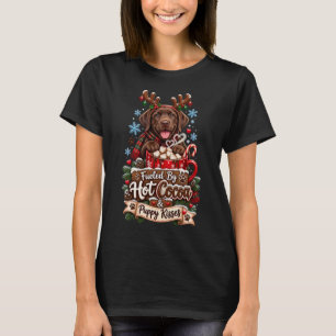 T-shirt Alimenté par du cacao chaud et des bisous de chiot
