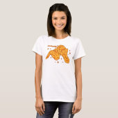 T-shirt Alimenté par du poulet frit (Devant entier)