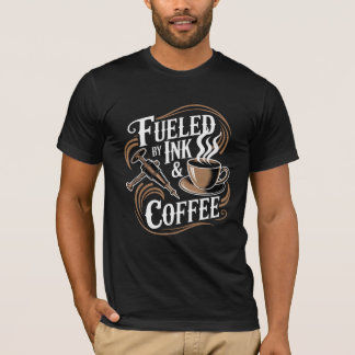 T-shirt Alimenté par encre et café