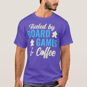 T-shirt Alimenté par Jeux de société et café amusant Jeu d