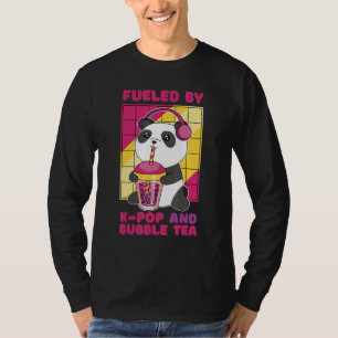 T-shirt Alimenté par K Pop et Bubble Tea Cœur Coréen Amour