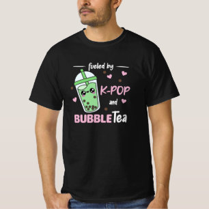 T-shirt Alimenté Par K Pop Et Bubble Tea Kawaii Boba Tea
