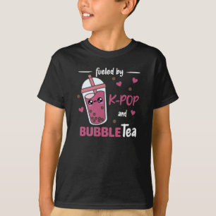 T-shirt Alimenté Par K Pop Et Bubble Tea Kawaii Boba Tea