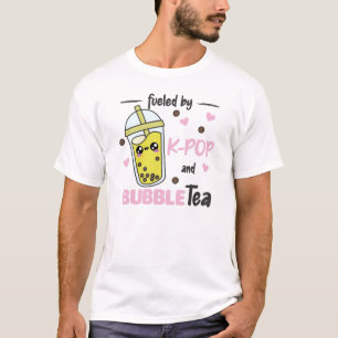 T-shirt Alimenté Par K Pop Et Bubble Tea Kawaii Boba Tea