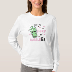 T-shirt Alimenté Par K Pop Et Bubble Tea Kawaii Boba Tea