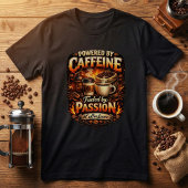 T-shirt Alimenté par la caféine - Amoureux du café