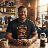 T-shirt Alimenté par la caféine - Amoureux du café