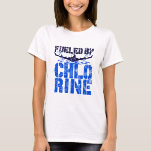 T-shirt Alimenté par la piscine de natation au chlore