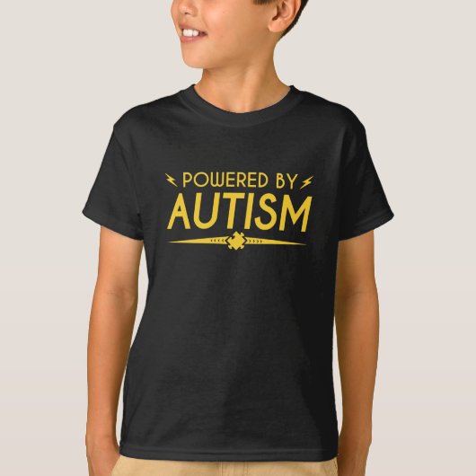 T-shirt Alimenté par l'autisme (Devant)
