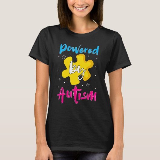T-shirt Alimenté Par L'Autisme (Devant)
