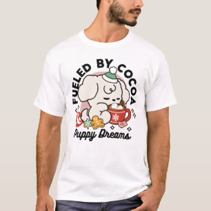 T-shirt Alimenté par le cacao et les Rêves de chiots - Chi
