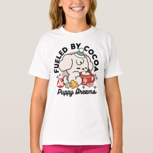 T-shirt Alimenté par le cacao et les Rêves de chiots - Chi