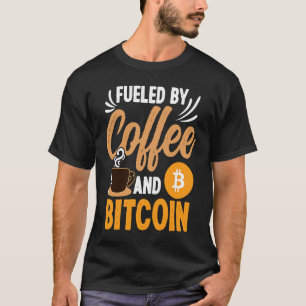 T-shirt Alimenté par le café et le crypto-monnaie Blockcha