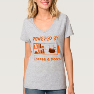 T-shirt Alimenté par le Café & les Livres