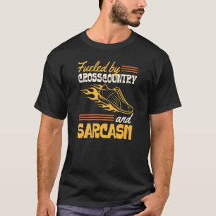 T-shirt Alimenté par le cross-country et le sarcasme XC R