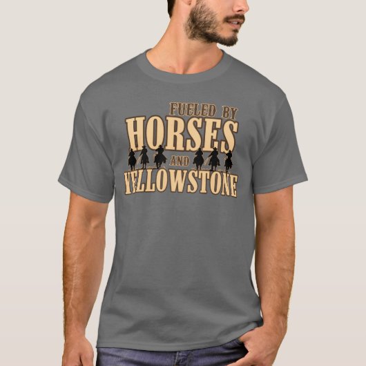 T-shirt Alimenté par les chevaux drôle (Devant)