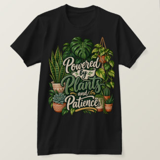 T-shirt Alimenté par les plantes et la patience