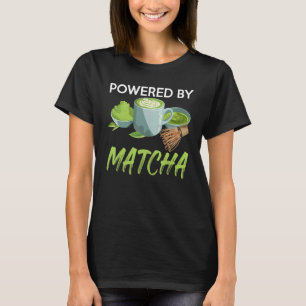 T-shirt Alimenté Par Matcha Green Powder Feuilles Matcha