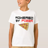 T-shirt Alimenté Par Pizza (Devant)