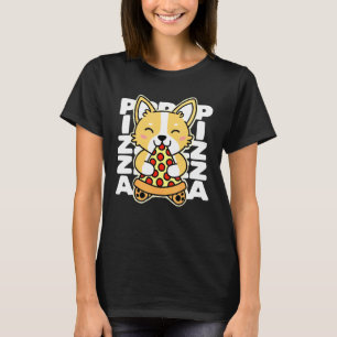 T-shirt Alimenté par Pizza Corgi Chien Corgi Enfants Homme