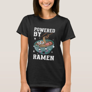 T-shirt Alimenté par Ramen Anime Bol de Soupe Japonaise Cu