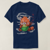 T-shirt Alimenté Par Ramen Cute Red Panda Mange Des Nouill (Design devant)