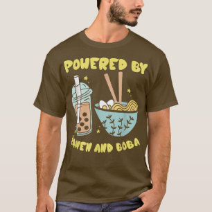 T-shirt Alimenté Par Ramen Et Boba Thé Anime Japonais Alim