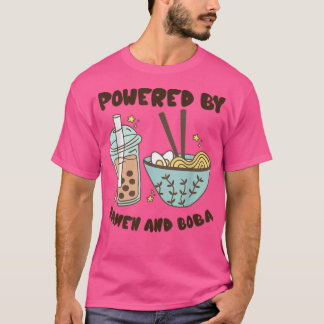 T-shirt Alimenté Par Ramen Et Boba Thé Anime Japonais Alim