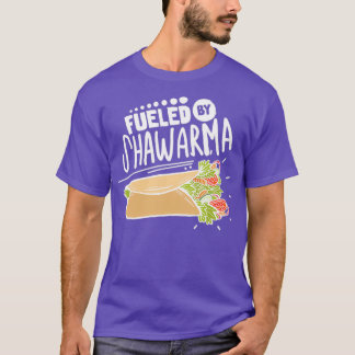 T-shirt Alimenté Par Shawarma Funny Design Don Pour L'Amou