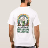 T-shirt Alimenté par Shenanigans & Shamrocks Green Beer St (Dos)