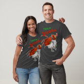 T-shirt Alimenté Par Sriracha Super Sauce Robot Rooster (Unisexe)
