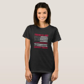 T-shirt Alimenté Par Un Feu Piloté Par Courage Pompier Usa (Devant entier)