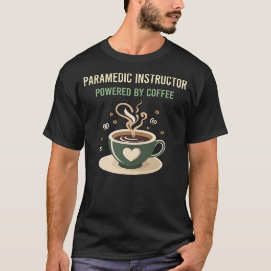 T-shirt Alimenté Par Un Instructeur De Paramètre De Café (Devant)