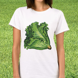 T-shirt Aliments Anciens, Légumes de laitue à feuilles ver