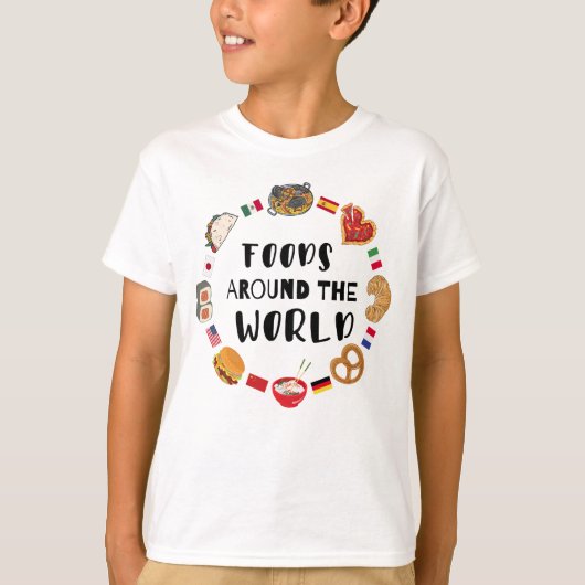T-shirt Aliments dans le monde (Devant)