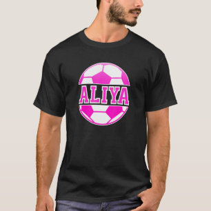 T-shirt Aliya Nom Filles Football Jouer Football Sports Fa