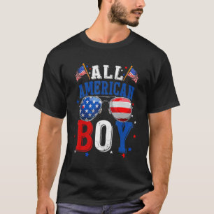 T-shirt All American Boy 4 juillet 2022 Boy Kid Sunglass