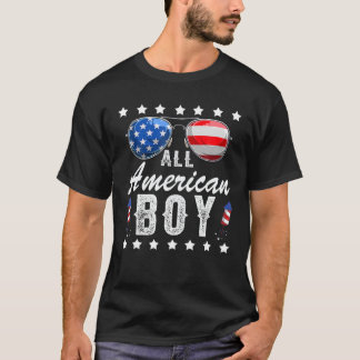 T-shirt All American Boy 4 juillet Lunettes de soleil Fami