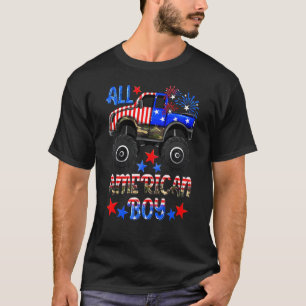 T-shirt All American Boy Usa Drapeau Camion Patriotique Bo