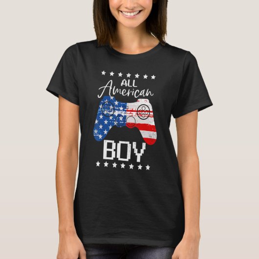 T-shirt All American Boys 4th July Son jeu vidéo Usa (Devant)