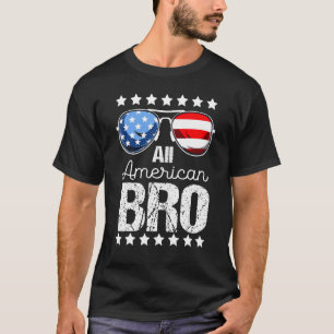 T-shirt All American Bro 4 juillet Hommes Garçon Lunettes