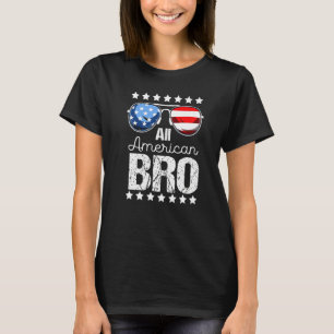 T-shirt All American Bro 4 juillet Hommes Garçon Lunettes 
