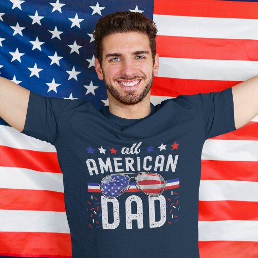 T-shirt All American Dad 4th of July