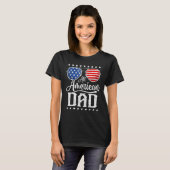 T-shirt All American Dad 4th of July Father s Day Sunglass (Devant entier)