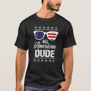 T-shirt All American Dude Outfit 4 juillet Boys Kids Sun