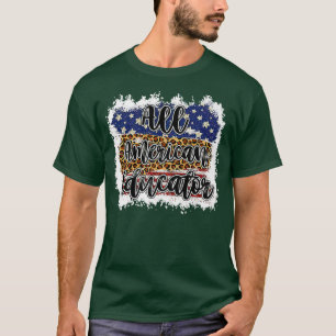 T-shirt All American Educator Leopard Matching School Prem