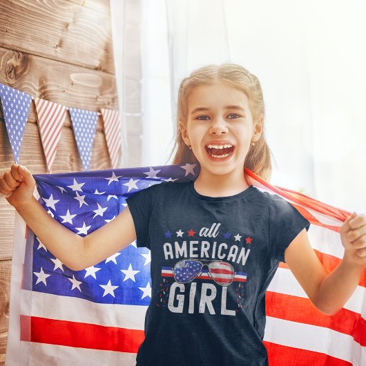 T-shirt All American Girl 4th July 