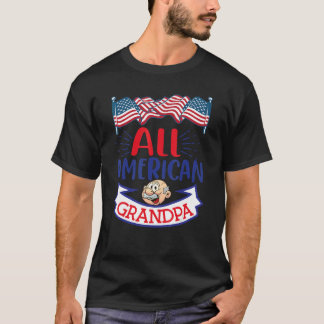 T-shirt All American Grandpa Hot National Senior Citizens