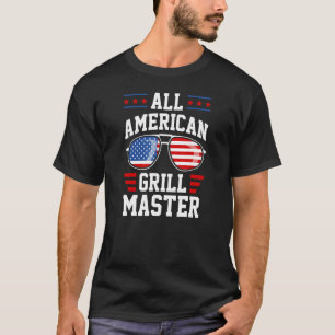 T-shirt All American Grill Master Usa American Flag Patrio